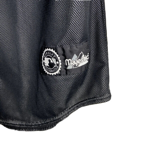 Colorado Rockies Majestic Black Lined Jersey Black Tag 90s Mens Size XL MLB - Picture 2 of 4